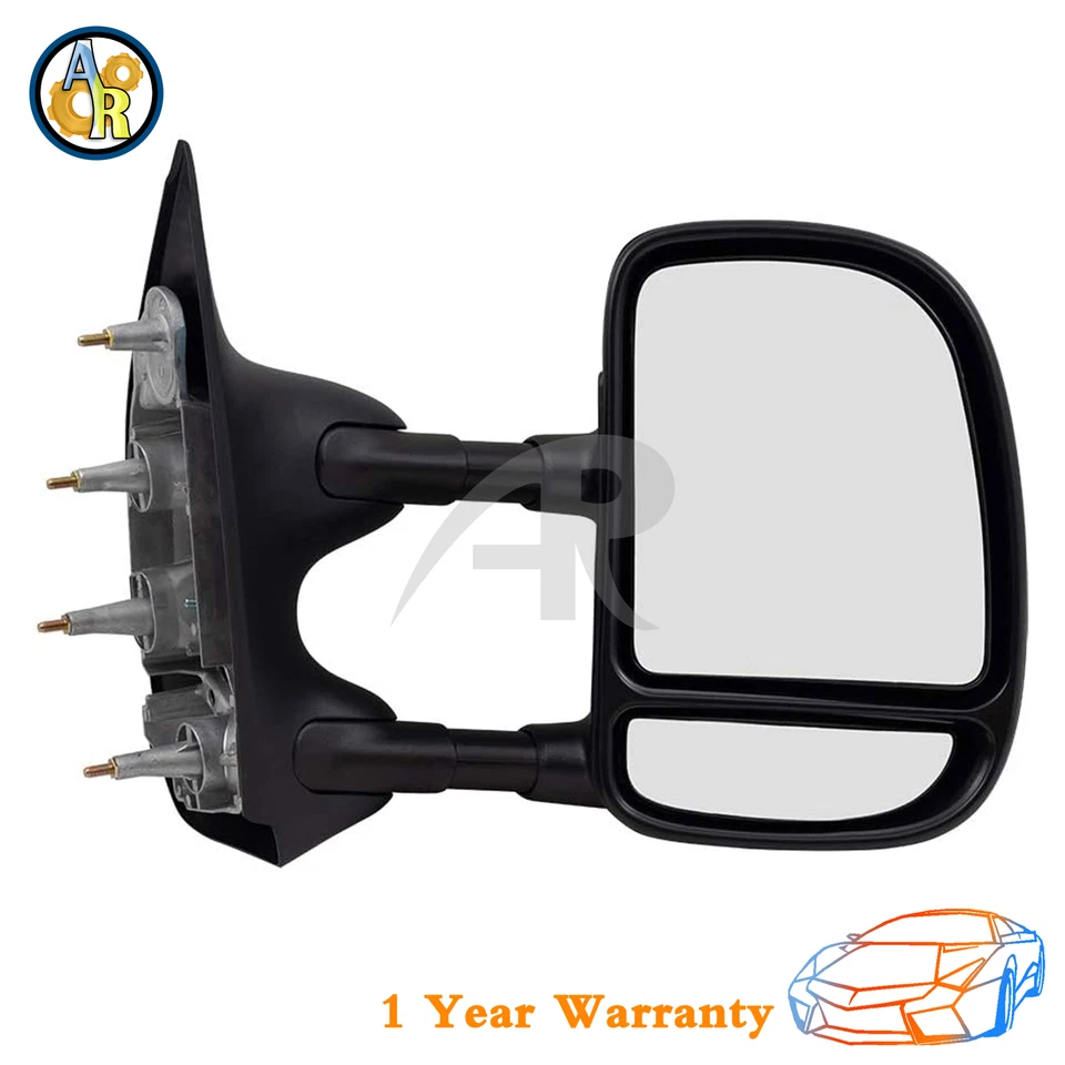 ★Par de espejos retrovisores laterales telescópicos de remolque manual para Ford E-350 Super Duty 2003-2016 Foto 2 de 4