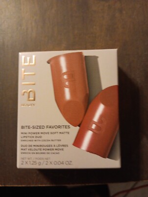 Bite Beauty Power Move Matte Lipstick ~ SUGAR BUNS/JUNIPER ~ travel/mini