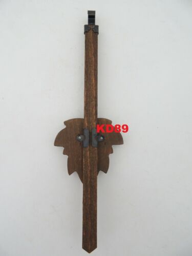 Balancier pour horloge pendule coucou feuille de vigne Petit Modèle Marron Foncé - Picture 2 of 2