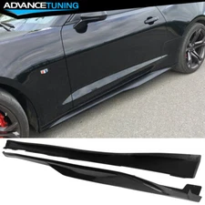 Fits 16-24 Chevy Camaro ZL1 Style Carbon Fiber Print Side Skirts Rocker Panel PP
