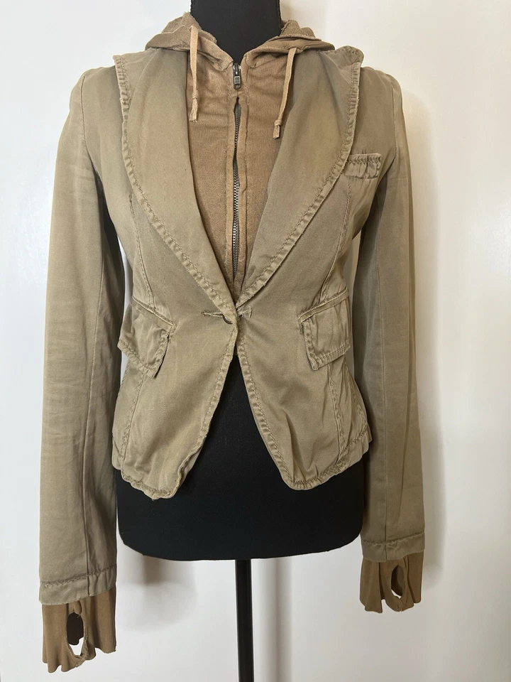 DA-NANG Women's Blazer Style Hooded Jacket with Layered Look - Size XS - Image 4 of 4
