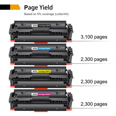 10PK Toner Cartridge 054H for Canon 054 054H imageCLASS LBP621cdw