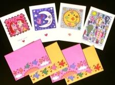 James Rizzi - 4 beautiful folding cards with envelopes