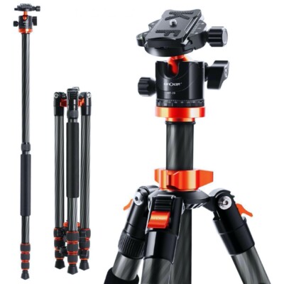 K&F Concept  Profi Carbon Teleskop Stativ SA254C1 Tripod Monopod .091 NEU OVP
