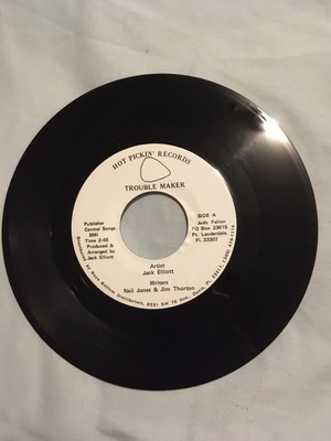 JACK ELLIOTT Trouble Maker / Latin Natasha Rare Vinyl 45
