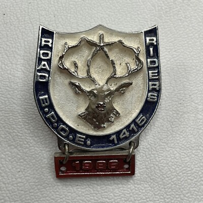 1986 BPOE 1415 ROAD RIDERS Benevolent Protective Orders Elks Motorcycle Pin B001