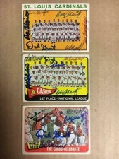 St Louis Cardinals Signed 1964 Topps Team Card(6sig)Ernie Broglio,Dal Maxvill,et
