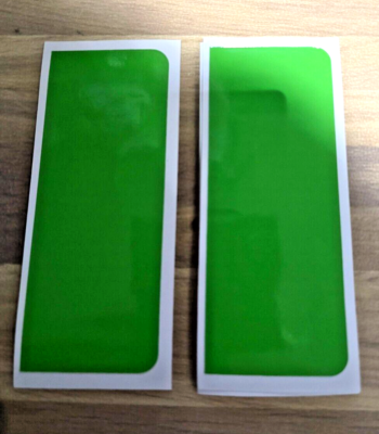 Xtremeauto Electric Car Number Plate Stickers (EV Green Strip) - 2 Pack UK