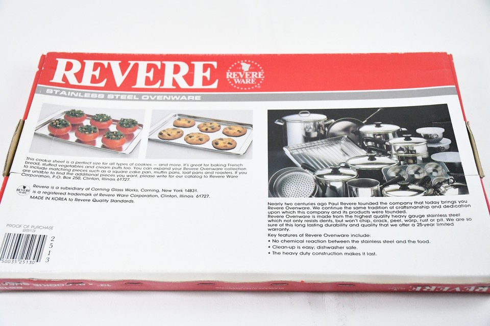 Revere Ware Cookie SheetNEWUnused13x9"CorningNIBNOSOven Ware