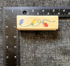 Stampendous WM Rubber Stamp G008 Christmas Lights Border Holidays 1994 NEW VTG