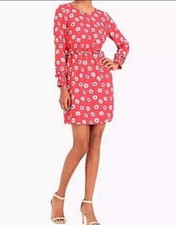 J. Crew Factory Women’s Red Floral Long Sleeve Dress Size 2