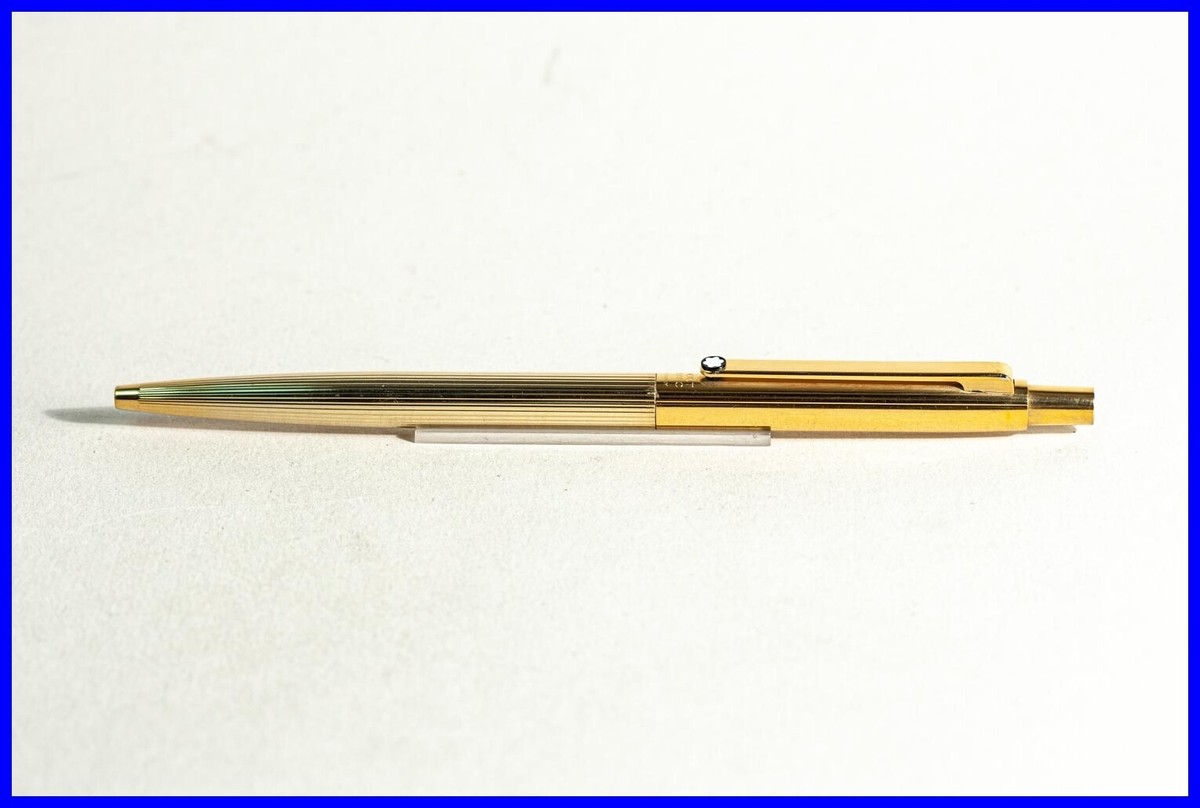 MONTBLANC SL ballpoint pen GOLD double Star rare 1990's pin