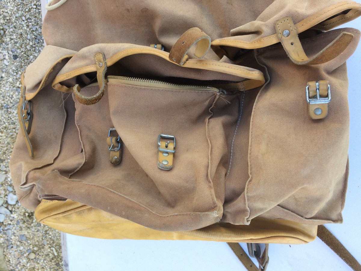 Ancien Sac à Dos Lafuma - Montagne Randonnée - Style Militaire Scout - Années 1950 - Vintage