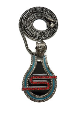 50CENT STREET PENDANT WITH 3mm 30'' FRANCO CHAIN