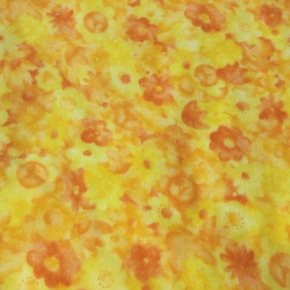 Robert Kaufman Fabric Flannel Screen Printed Yellow Floral Sleepwear Kids 3 Yds - Image 2 of 3