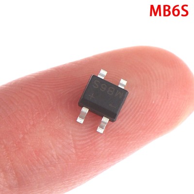 50pcs MB6S 600V 0.5A SOP-4 Rectifier Diode Bridge Patch Bridge Stack Ultra- Jo