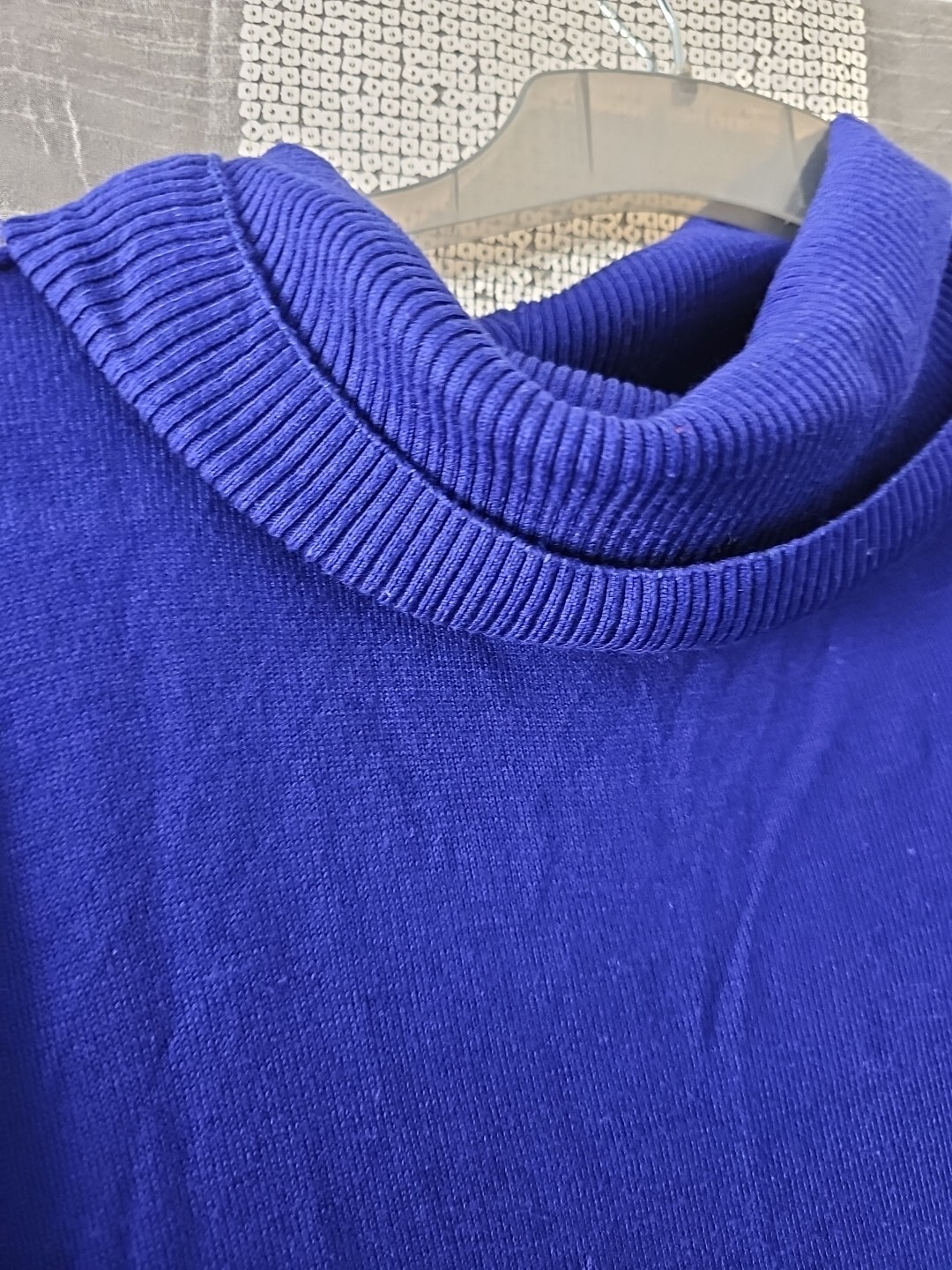 Ladies Tu At Sainsburys Royal Blue Roll Neck Swing Jumper Dress Size 16