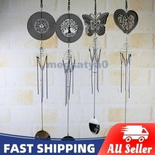 Metal Hanging Garden Wind Spinner Round Crystal Garden Or Home Ornament Decor AU