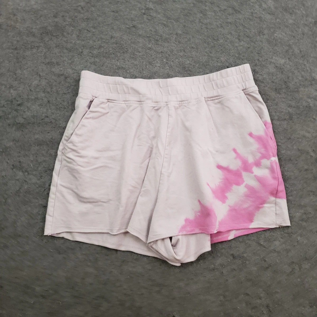 Joy Lab Shorts Womens M Medium Pink Sweat Lounge Casual Tie Dye