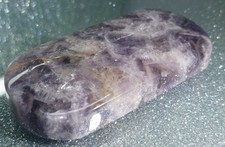 X1 Large Chevron Amethyst Crystal Palm Stone 161.7g Third Eye Chakra Healing 