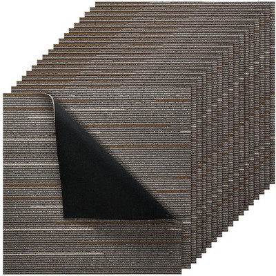 VEVOR Carpet Tiles Reusable 24x24 inch 24 PCS Modular Rug Soft Padded Brown