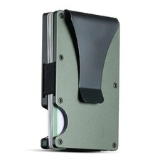 The Ridge Style Titanium Wallet with RFID Blocking Card Slots, Money Clip Usa