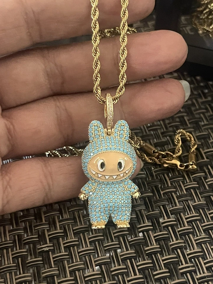 Labubu Pendant 18k Gold Plated On a 22” Rope Chain. - Image 2 of 4