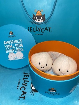 Jellycat Shanghai Exclusive Yum & Sum Dumplings Plush Set BNWT