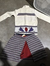 Vintage 1970s Sabra Wool Skort  Sweater Hobo Cutter Craft Fix Repair