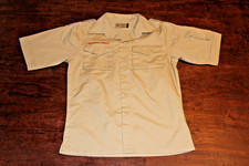 Boy Scouts of America BSA Youth Shirt Tan Large Plain No Patches Short Sleeve