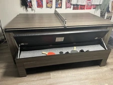 7’3” Multiple Games Table, Air Hockey, Dining and Table Tennis Table