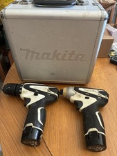 Makita 10.8v  DF330D Combi Drill  & TD090D Impact Driver, X2 batteries & case   