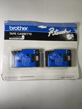 Brother TC 10 Laminated Lables Tape Cassette For P-Touch Dual Pack 12mm- 1/2  