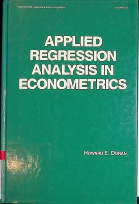 Applied Regression Analysis in Econometrics Doran, Howard E.: