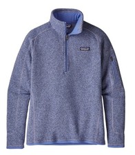 Patagonia Better Sweater 1/4 Zip Pullover Jacket Womens XL Tubular Blue Pockets