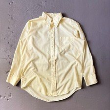 Vintage 1970  s JC Penny  s Yellow Light Weight Button Up Shirt - XL