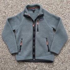 Patagonia Deep Pile Fleece Full Zip Jacket Coat Kids Youth Medium