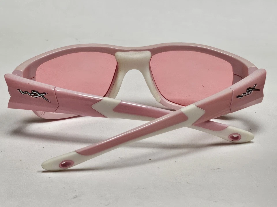 Wiley X Flash Pink White Shock Sport Print Padded Rubber Shock Sunglasses Foto 4 de 4