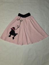 Pink FELT Poodle Skirt Size Small 4-6 Pink Lady's Dress Up Grease Costume