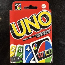 Mattel UNO Card Game 42003 Customizable Wild Cards Deck New