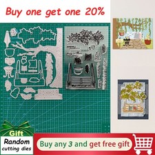 Gliding Garden Swing Cutting Dies Stamps Sets,Scrapbooking Embossing Card Crafts