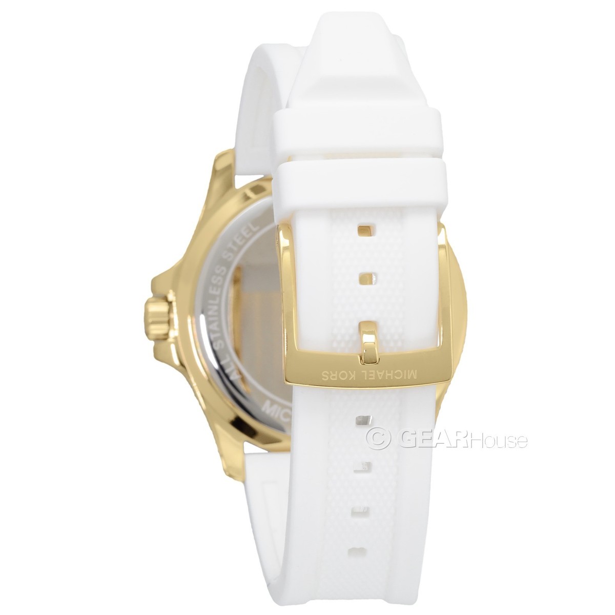 Michael Kors gold & white large face watch Amazon.com: Michael Kors MK7357 - Everest Three-Hand White  main image 2