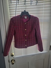 J Crew Factory Pink Tweed Lady Jacket Size 00
