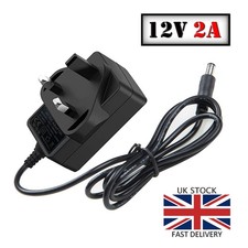 12V 2A AC / DC Adapter Charger Power Supply UK Plug for LED light CCTV Camera