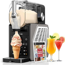 Slushie Machine, 85Oz Ice Cream Machine & Slushy Machine for Home, with LED Disp