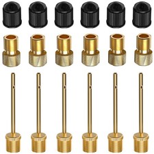 6 Pack Presta to Schrader Valve Adapter Kit, Convert Tire Valve for Bike, eBI...