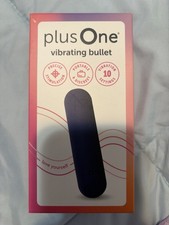 plusOne Vibrating Bullet Soft Touch Massager, 10 Vibration Settings, Waterproof