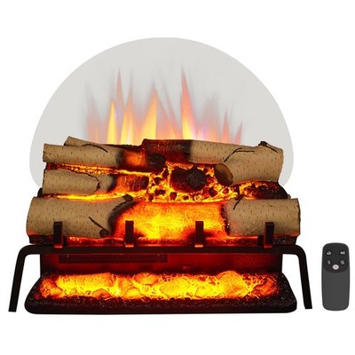 LegendFlame 23'' W Free Standing Electric Fireplace White Birch Log Set (EF290...