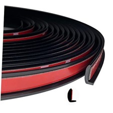 Automotive Door Edge Trim Molding Kit with Tape, L Shaped Lip Guard for 26Feet