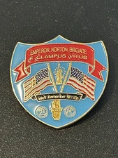 E Clampus Vitus ECV Clamping - 9/11/01 Remember Pin - Emperor Norton - FREESHIP